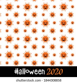 Repeating pattern Nasty COVID-19 virus hashtag halloween 2020 