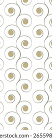 A repeating pattern of ovals and circles in earthy tones on a white background, suitable for textiles or graphic design.