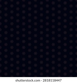 Repeating pattern of pink star polygons on dark background. Geometric abstraction, modern graphic, abstract art, decorative design, seamless motif.