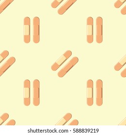 Repeating pattern of plasters.