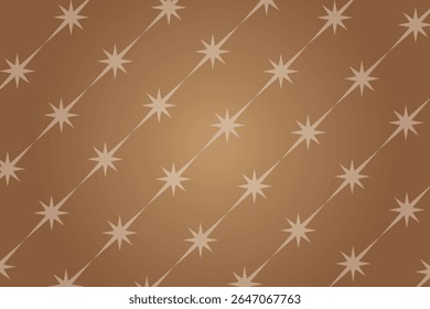 A repeating pattern of sharp black starburst shapes arranged diagonally across a smooth gradient background transitioning from light to dark brown.
