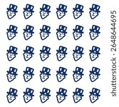 A repeating pattern of simple, stylized Uncle Sam faces