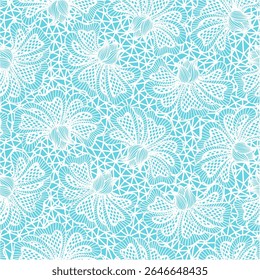A repeating pattern of small blue triangles on a white background, creating a textured visual effect.