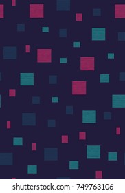 Repeating pattern with squares with stripes. Seamless vector pattern.