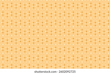 A repeating pattern with stars in different sizes