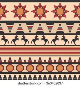 repeating pattern in stripes, native indian style
