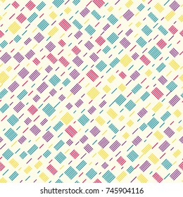 Repeating pattern with stripes on a beige background. Seamless vector pattern. Hand drawn image.