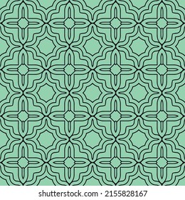 Repeating pattern with stylish floral and geometric ornaments
