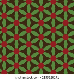 Repeating pattern with stylish floral and geometric ornaments