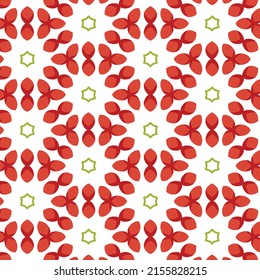 Repeating pattern with stylish floral and geometric ornaments