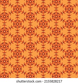 Repeating pattern with stylish floral and geometric ornaments