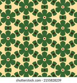 Repeating pattern with stylish floral and geometric ornaments