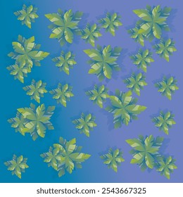 A repeating pattern of stylized, light lime green, star-like shapes on a gradient background. 