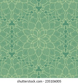 repeating pattern with symmetrical circular ornament