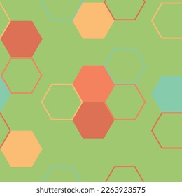Repeating Pattern Tile Swatch Included  Modern hexagon tile abstract background