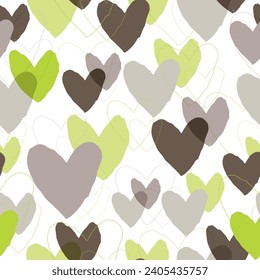 Repeating pattern Tile Swatch Included. Seamless pattern.  Vector illustration for Valentine's day, wedding, holiday, love 