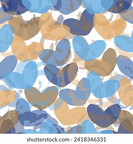  Repeating pattern Tile Swatch Included. Seamless pattern.  Multicolored hearts. Bright pattern.