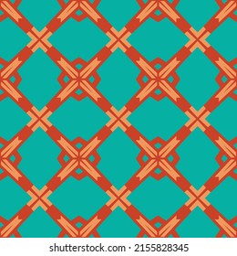 Repeating pattern with trendy floral and geometric ornaments