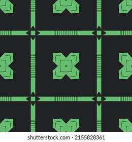 Repeating pattern with trendy floral and geometric ornaments
