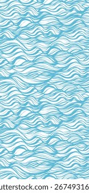 A repeating pattern of wavy lines in light blue on a white background.