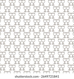 Repeating Pattern of Wine Glasses