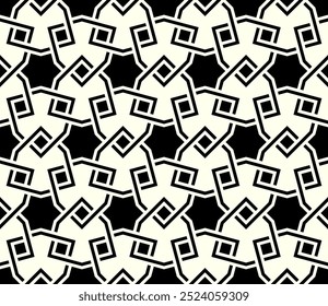 Repeating patterns of Geometric Graphic design. Seamless pattern of Printable vector. Interlocking knot cover backdrop layout background designs.