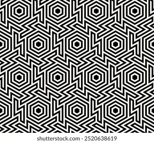 Repeating patterns of Graphic designs. Geometric Seamless pattern of Printable vector. Interlocking knot banner layout of cover background design.