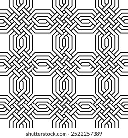 Patrones repetitivos de Diseños gráficos. Patrón geométrico sin fisuras de Vector imprimible. Diseño de Anuncio de nudo entrelazado del diseño de fondo de cubierta.