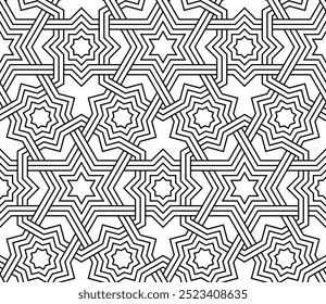 Repeating patterns of Graphic designs. Geometric Seamless pattern of Printable vector. Interlocking knot banner layout of cover background design.