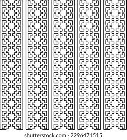 
Repeating patterns of lines.  Black and white pattern for web page, textures, card, poster, fabric, textile.