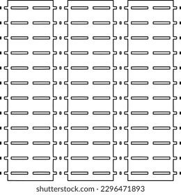 Repeating patterns of lines.  Black and white pattern for web page, textures, card, poster, fabric, textile.