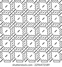 
Repeating patterns of lines.  Black and white pattern for web page, textures, card, poster, fabric, textile.
