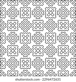 
Repeating patterns of lines.  Black and white pattern for web page, textures, card, poster, fabric, textile.