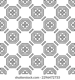 Wiederholen von Zeilenmustern.  Schwarz-Weiß Muster für Webseiten, Texturen, Karten, Poster, Stoff, Textilien.