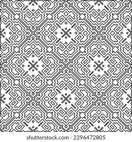 
Repeating patterns of lines.  Black and white pattern for web page, textures, card, poster, fabric, textile.