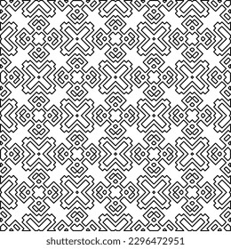 Repeating patterns of lines.  Black and white pattern for web page, textures, card, poster, fabric, textile.