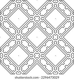 Repeating patterns of lines.  Black and white pattern for web page, textures, card, poster, fabric, textile.