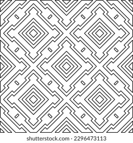 Repeating patterns of lines.  Black and white pattern for web page, textures, card, poster, fabric, textile.