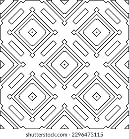 Repeating patterns of lines.  Black and white pattern for web page, textures, card, poster, fabric, textile.
