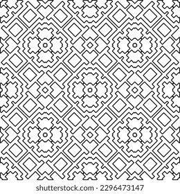 Repeating patterns of lines.  Black and white pattern for web page, textures, card, poster, fabric, textile.