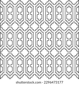 Repeating patterns of lines.  Black and white pattern for web page, textures, card, poster, fabric, textile.
