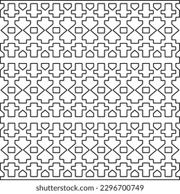 
Repeating patterns of lines.  Black and white pattern for web page, textures, card, poster, fabric, textile.