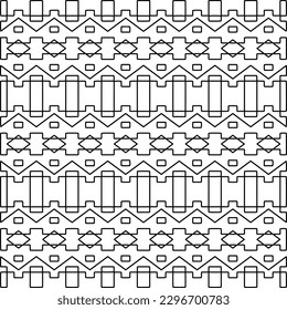 
Repeating patterns of lines.  Black and white pattern for web page, textures, card, poster, fabric, textile.