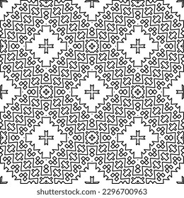 
Repeating patterns of lines.  Black and white pattern for web page, textures, card, poster, fabric, textile.