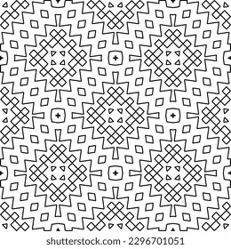 
Repeating patterns of lines.  Black and white pattern for web page, textures, card, poster, fabric, textile.
