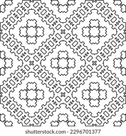 
Repeating patterns of lines.  Black and white pattern for web page, textures, card, poster, fabric, textile.