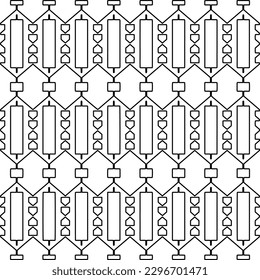 
Repeating patterns of lines.  Black and white pattern for web page, textures, card, poster, fabric, textile.