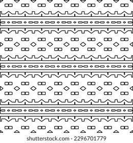 
Repeating patterns of lines.  Black and white pattern for web page, textures, card, poster, fabric, textile.
