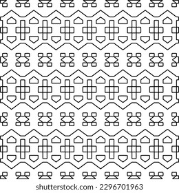 
Repeating patterns of lines.  Black and white pattern for web page, textures, card, poster, fabric, textile.