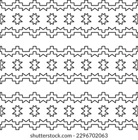 
Repeating patterns of lines.  Black and white pattern for web page, textures, card, poster, fabric, textile.